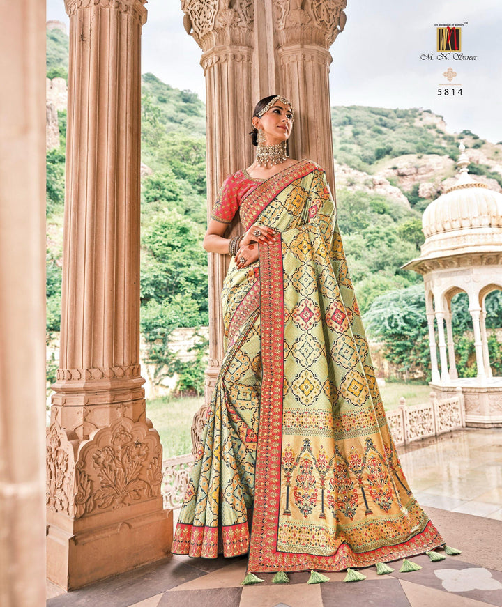 Shaadi Functions Wear Bandhej Patola Silk Saree - Fashion Nation